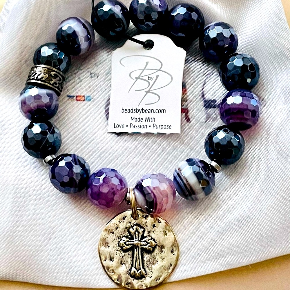 Beads by Bean Lovely Bracelet Lavender 7.5 New